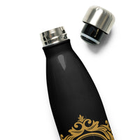 Stainless steel water bottle - Q symbol in Gold