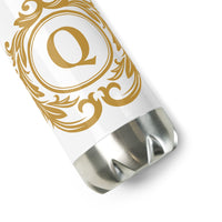 Stainless steel water bottle - Q symbol in Gold