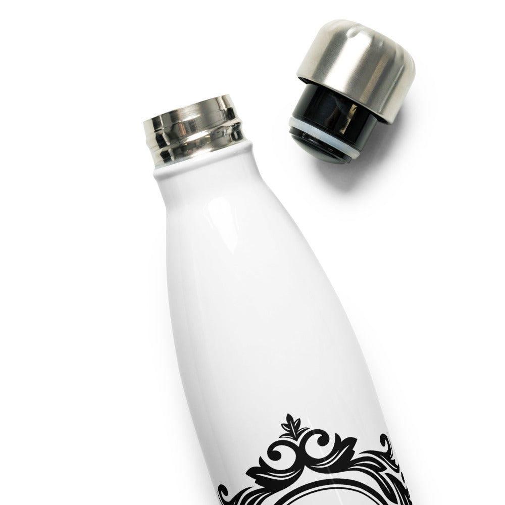 Stainless steel water bottle - Q symbol in Black