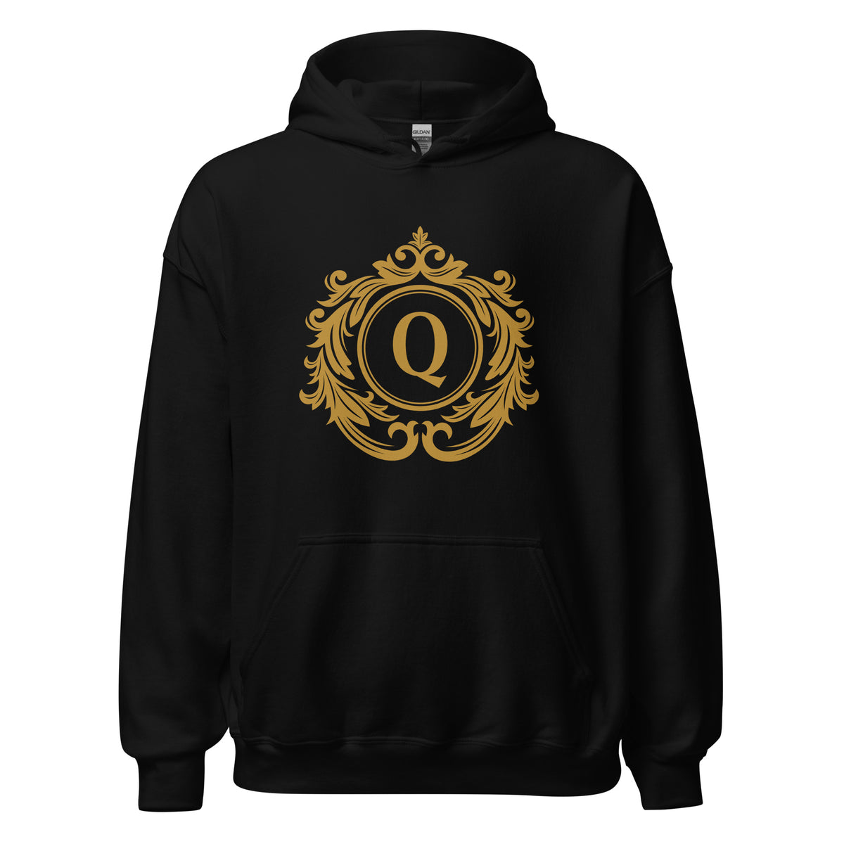 Unisex - Hoodie - Q symbol in Gold