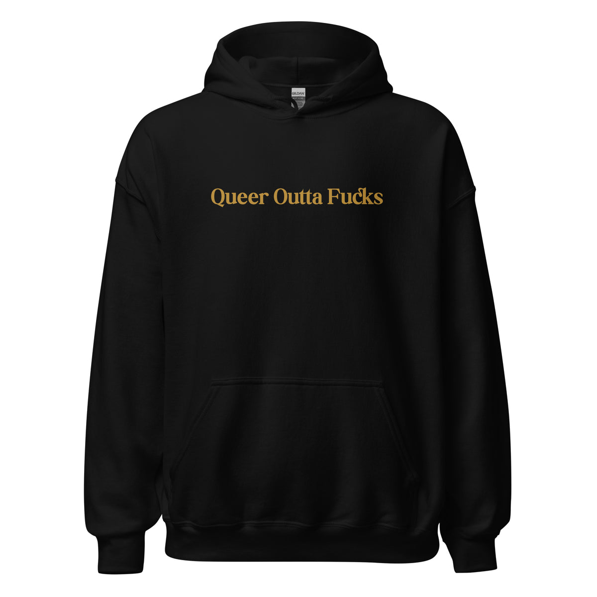 Unisex - Hoodie - Queer Outta Fucks in Gold