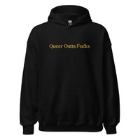 Unisex - Hoodie - Queer Outta Fucks in Gold