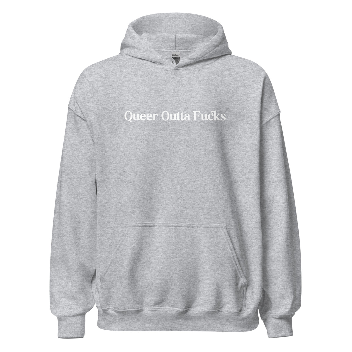 Unisex - Hoodie - Queer Outta Fucks in White